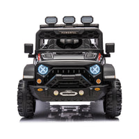 24V Ride On Large Pickup Truck Car For Kids,Ride On 4Wd Toys With Remote Control,Parents Can Assist In Driving,Bluetooth Music Version,Pickup Truck Design With Spacious Storage In The Rear. Black Polyethylene