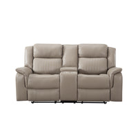 72'' Manual Reclining Loveseat Gray Pu