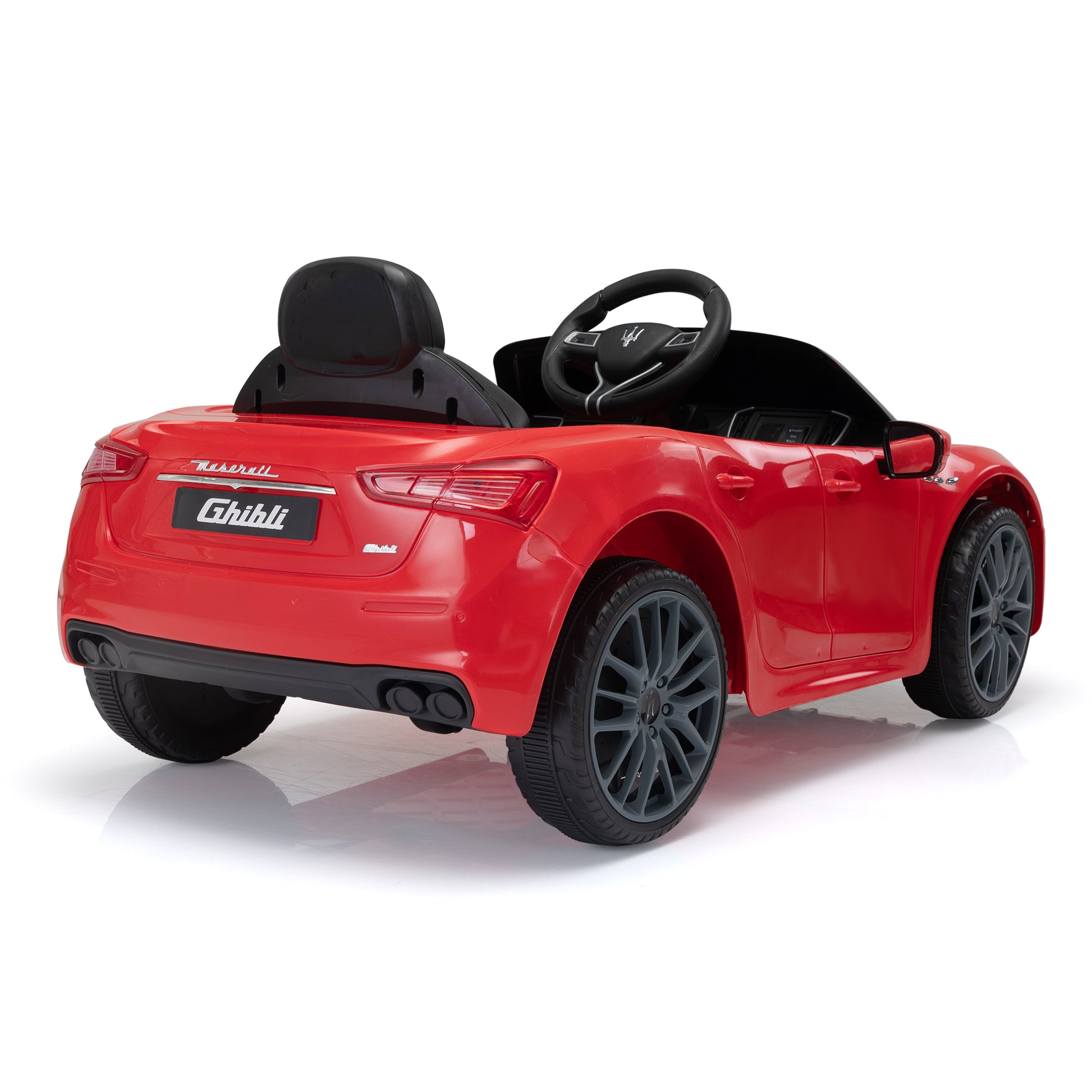 Maserati Ghibli Licensed 12V Kids Ride On Car With Remote Control, Music And Lights, Red Red Polypropylene