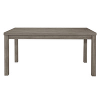 Weathered Gray Finish Rustic Style Dining Set 7Pc Table And 6 Side Chairs Set Padded Seat Transitional Wooden Furniture Wood Gray Seats 6 Wood Dining Room Rustic,Transitional 4 Leg Rectangular Dining Table With Chair Wood