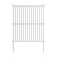 Privacy Screen Panels Kit Air Conditioner Trash Can Enclosure Vinyl White Color White Vinyl