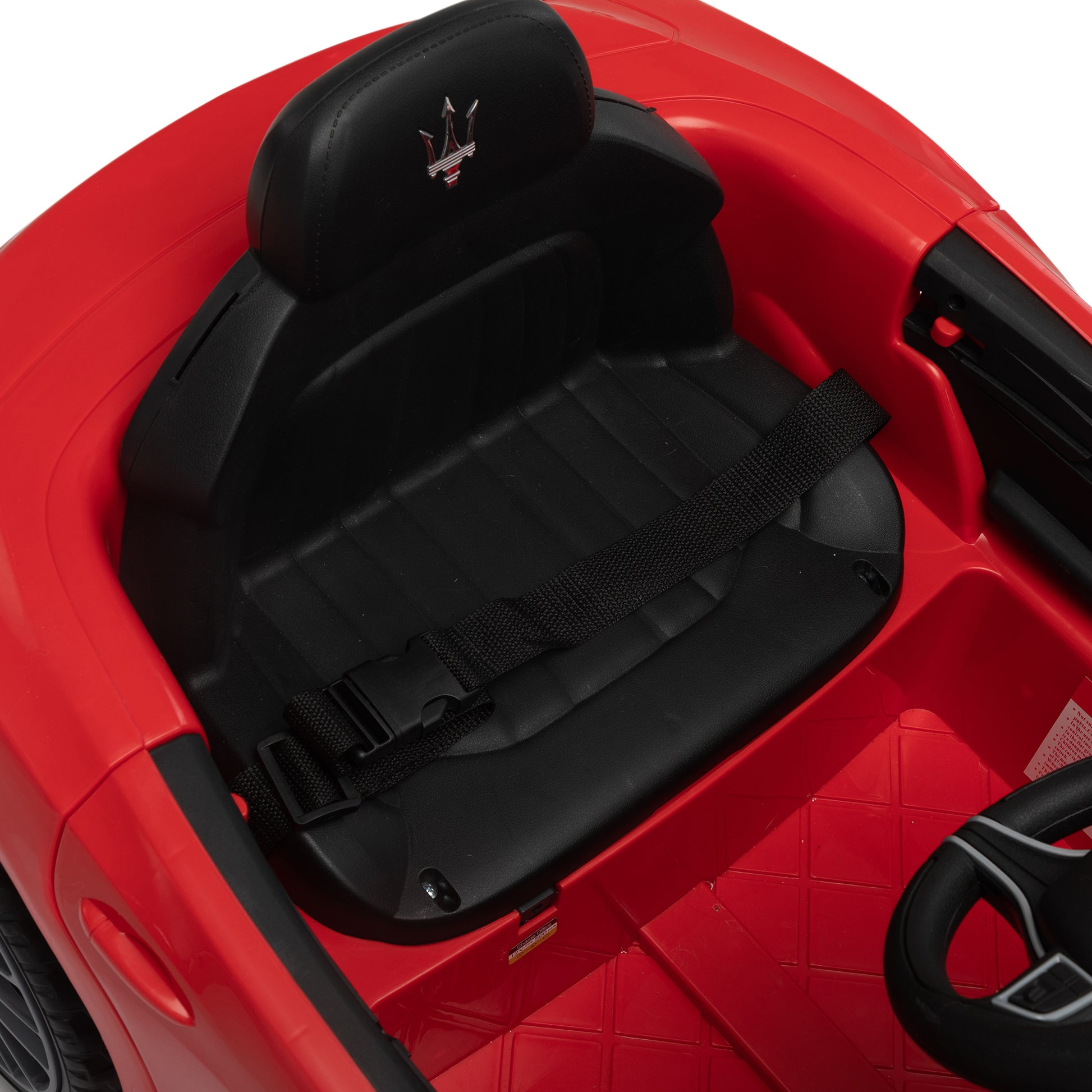 Maserati Ghibli Licensed 12V Kids Ride On Car With Remote Control, Music And Lights, Red Red Polypropylene