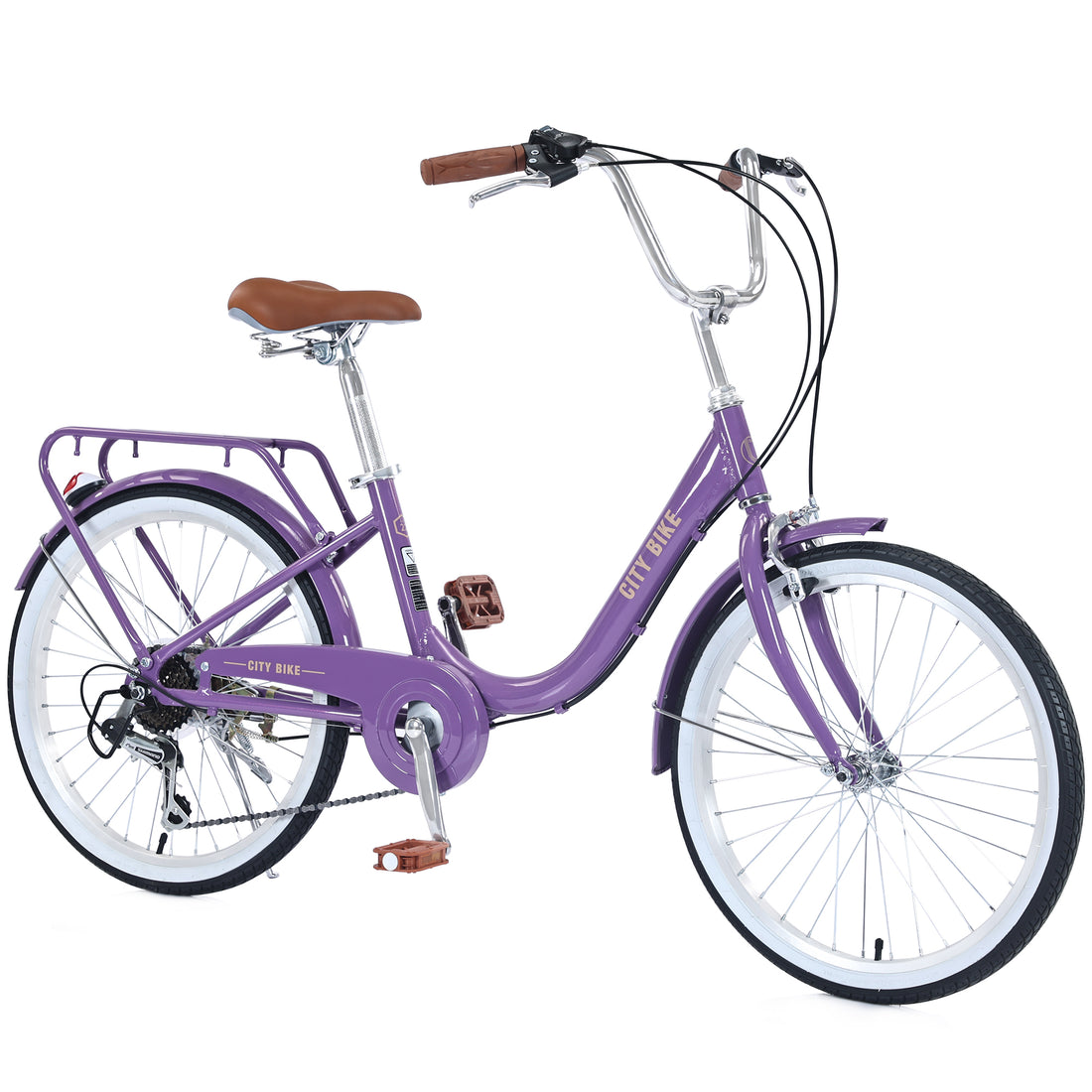 7 Speed, Steel Frame,Multiple Colors 22 Inch Girls Bicycle Cycling Purple Garden & Outdoor Aluminium Alloy