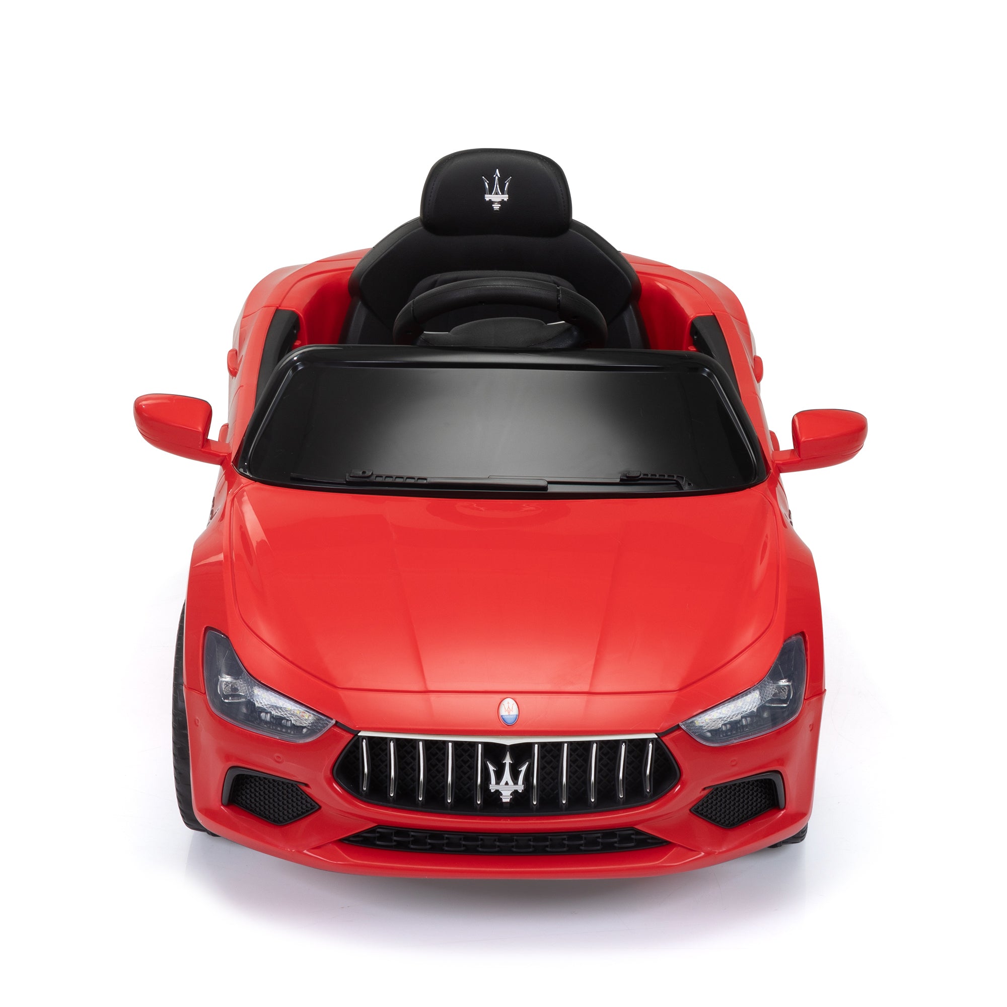 Maserati Ghibli Licensed 12V Kids Ride On Car With Remote Control, Music And Lights, Red Red Polypropylene