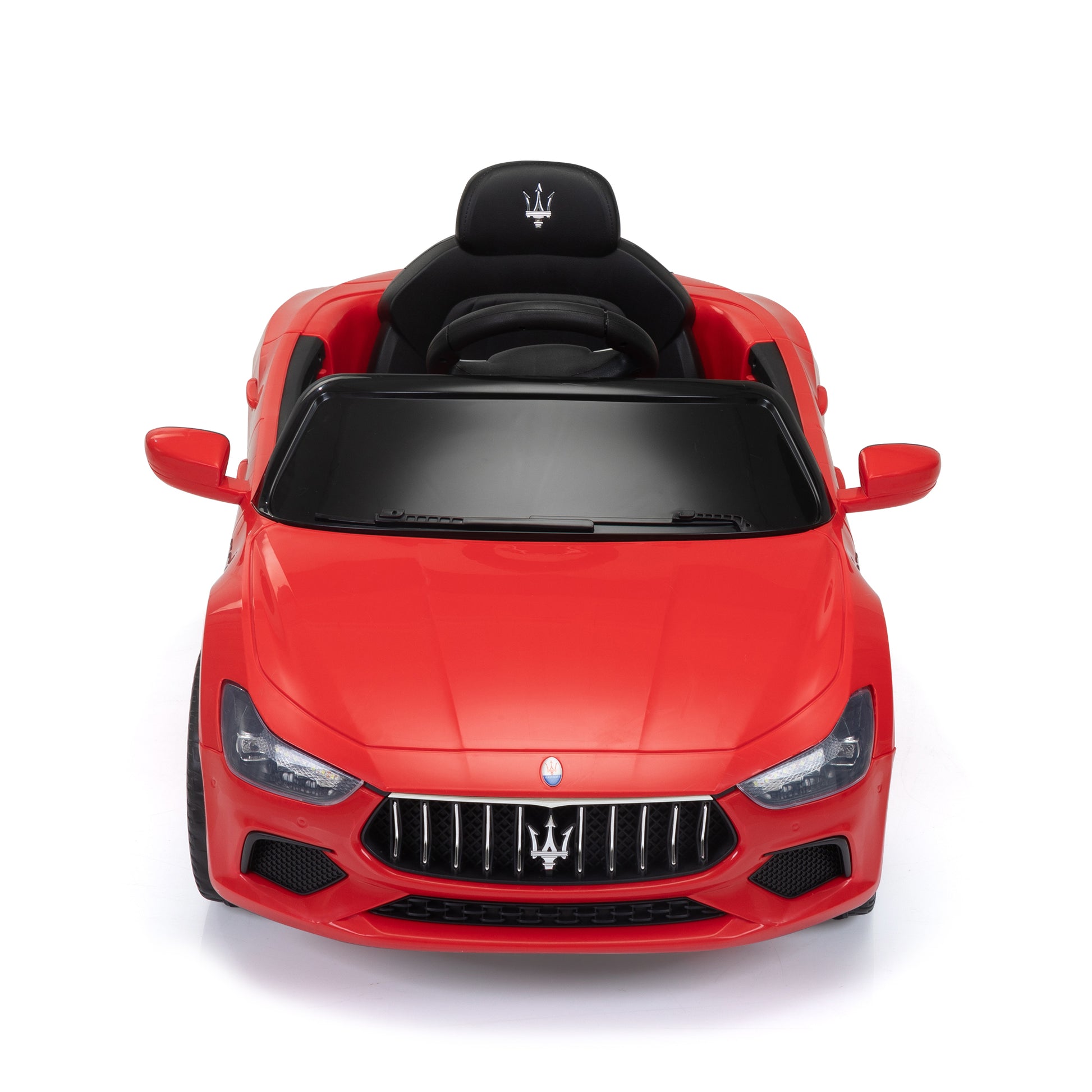 Maserati Ghibli Licensed 12V Kids Ride On Car With Remote Control, Music And Lights, Red Red Polypropylene