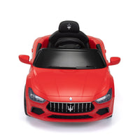 Maserati Ghibli Licensed 12V Kids Ride On Car With Remote Control, Music And Lights, Red Red Polypropylene