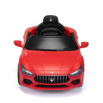 Maserati Ghibli Licensed 12V Kids Ride On Car With Remote Control, Music And Lights, Red Red Polypropylene