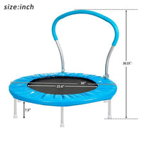 36" Trampoline With Handle Bl Metal Blue Metal