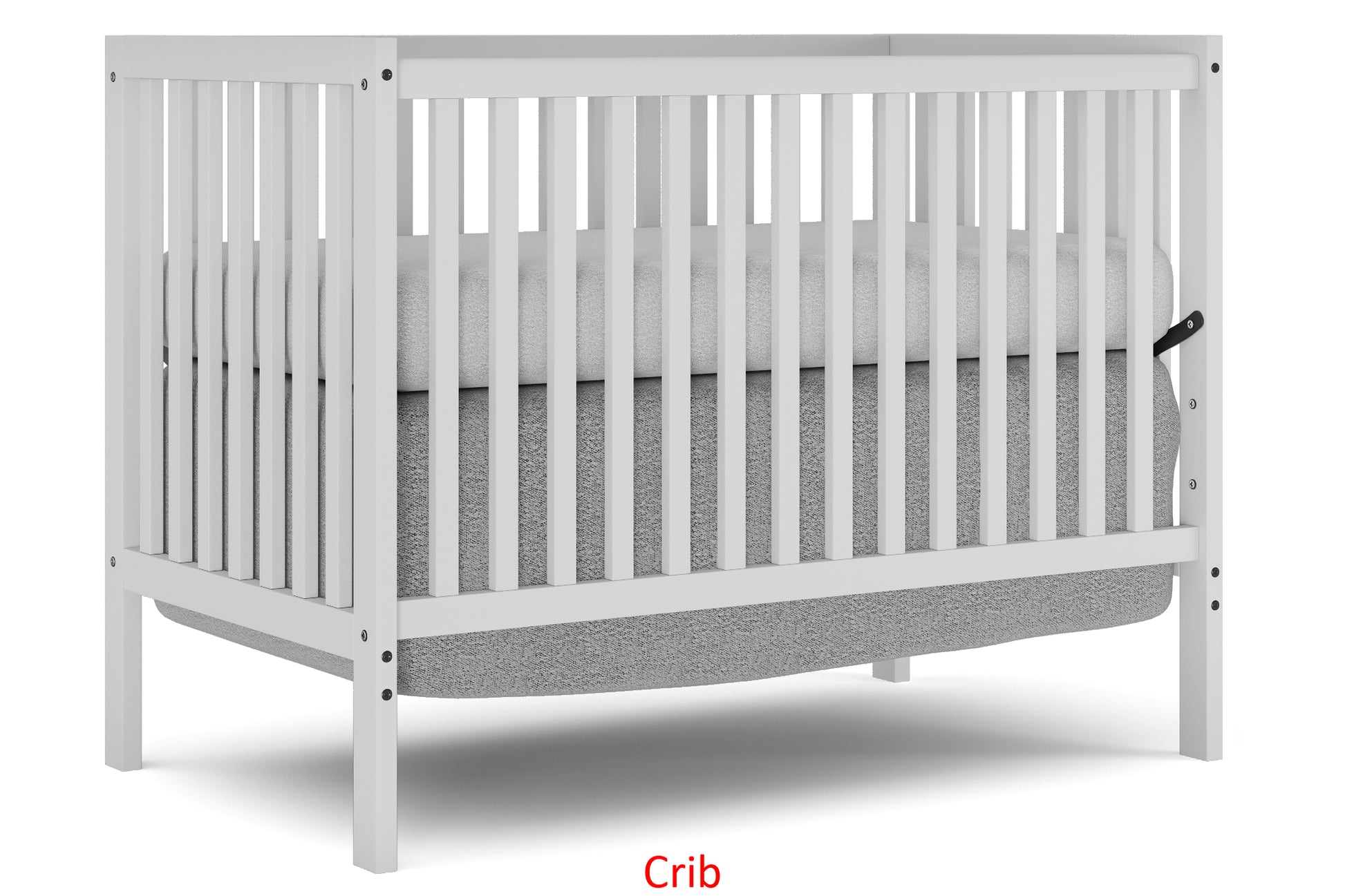 5 In 1 Convertible Crib, Converts From Baby Crib To Toddler Bed, Fits Standard Full Size Crib Mattress ,Easy To Assemble 53*29*9 Inches White White Classic Pine Wood