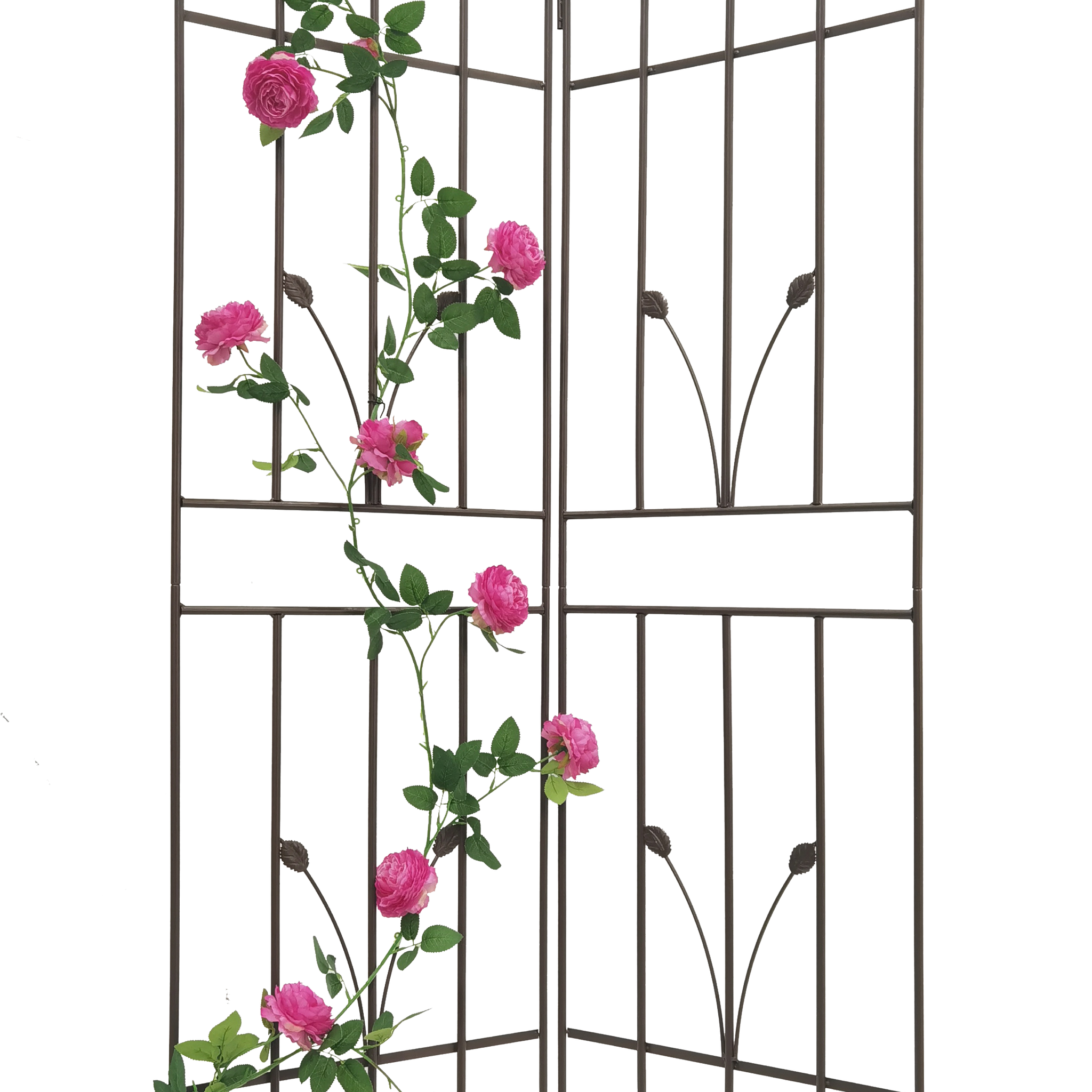 2 Pack Metal Garden Trellis 71" X 17.7" Rustproof Trellis For Climbing Plants Outdoor Flower Support Brown Brown Iron