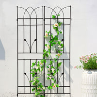 4 Pack Metal Garden Trellis 71" X 17.7" Rustproof Trellis For Climbing Plants Outdoor Flower Support Black Black Iron