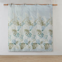 5 Piece Cotton Duvet Cover Set With Throw Pillow Blue Cotton