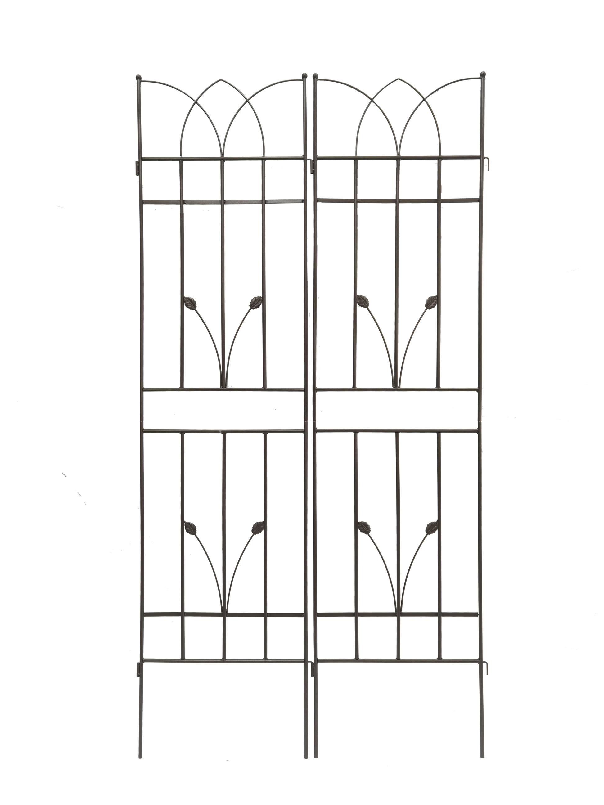 2 Pack Metal Garden Trellis 71" X 17.7" Rustproof Trellis For Climbing Plants Outdoor Flower Support Brown Brown Iron