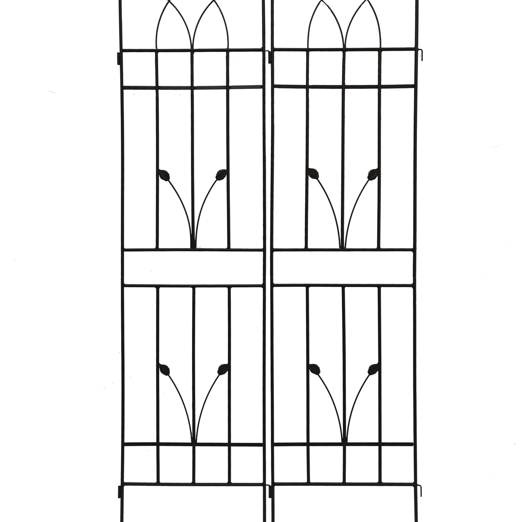 2 Pack Metal Garden Trellis 71" X 17.7" Rustproof Trellis For Climbing Plants Outdoor Flower Support Black Black Iron