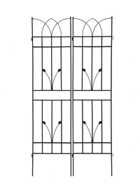 2 Pack Metal Garden Trellis 71" X 17.7" Rustproof Trellis For Climbing Plants Outdoor Flower Support Black Black Iron