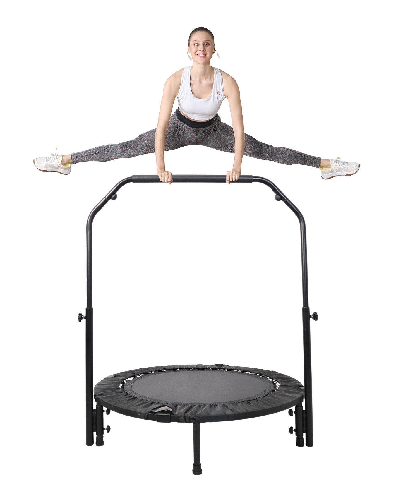 40 Inch Mini Exercise Trampoline For Adults Or Kids Black Steel