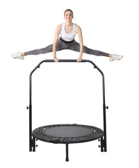 40 Inch Mini Exercise Trampoline For Adults Or Kids Black Steel