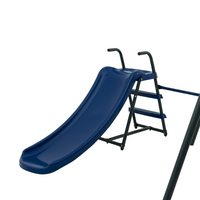 Xns052 Grey And Blue Interesting Six Function Swingset With Net Swing Metal Plastic Safe Swing Set 440Lbs For Outdoor Playground For Age 3 With 31.5In Net Swing Grey Blue Steel