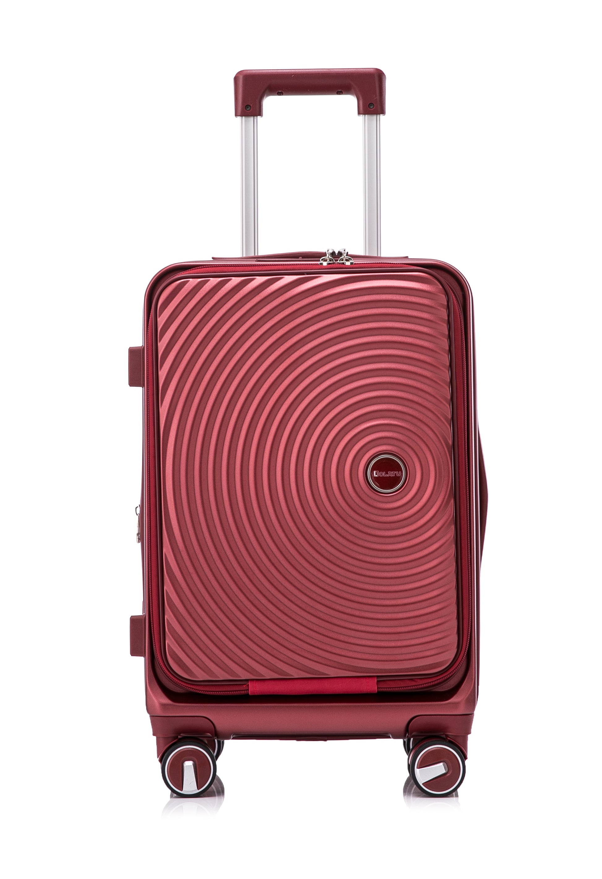 Luggage Sets 3 Piece 20 24 28 , Expandable Carry On Luggage With Tsa Lock Airline Approved, 100% Pc Hard Shell And Lightweight Suitcase With Front Pocket And Spinner Wheels Wine Red Pc