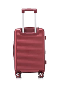 Luggage Sets 3 Piece 20 24 28 , Expandable Carry On Luggage With Tsa Lock Airline Approved, 100% Pc Hard Shell And Lightweight Suitcase With Front Pocket And Spinner Wheels Wine Red Pc