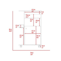 Columba Kitchen Cart, Single Door Cabinet, Four Caster Black Dining Room Modern Rectangular Stationary Kitchen Islands Mdf Engineered Wood Medium 40 55In