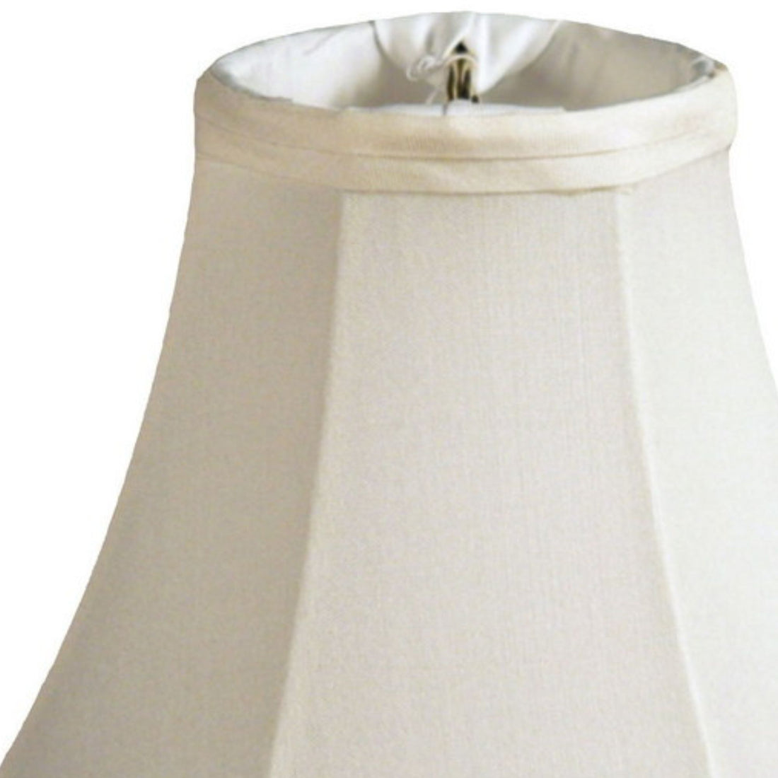 Pure Silk Pongee Chandelier Lampshade With Flame Clip Set Of 6 , Egg Color Natural Fabric Lampshade For Table Lamps, 3" Top X 6" Bottom X 4.25" Height White Pongee Silk