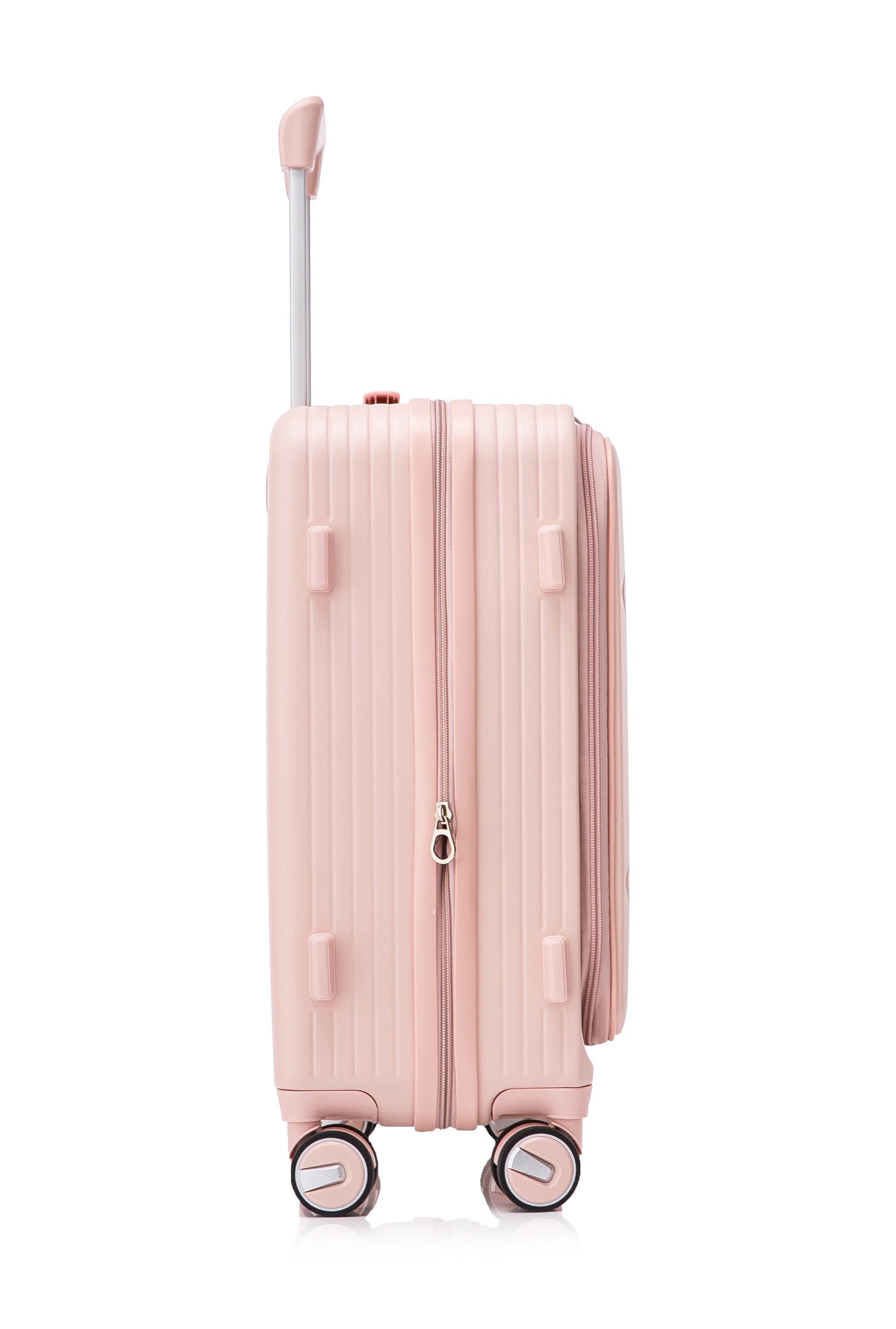 Luggage Sets 3 Piece 20 24 28 , Expandable Carry On Luggage With Tsa Lock Airline Approved, 100% Pc Hard Shell And Lightweight Suitcase With Front Pocket And Spinner Wheels Pink Pc