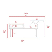 Hamilton, Liftable Top Coffee Table, One Drawer Brown Mdf Engineered Wood