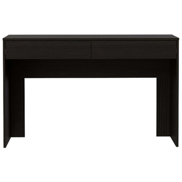 Sunflower Dresser, Four Drawers, Two Open Shelves Black Mdf Engineered Wood