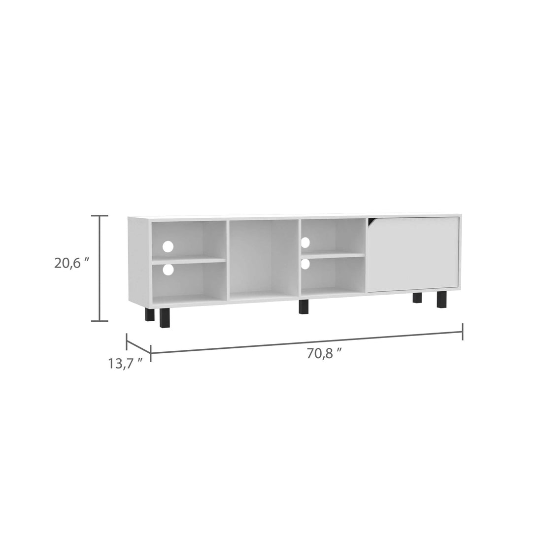 Native Tv Stand For Tv S Up 70", Four Open