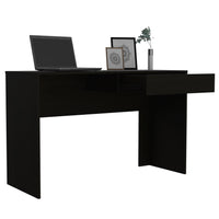 Tampa Writing Computer Desk ,Two Drawers Black Mdf Engineered Wood