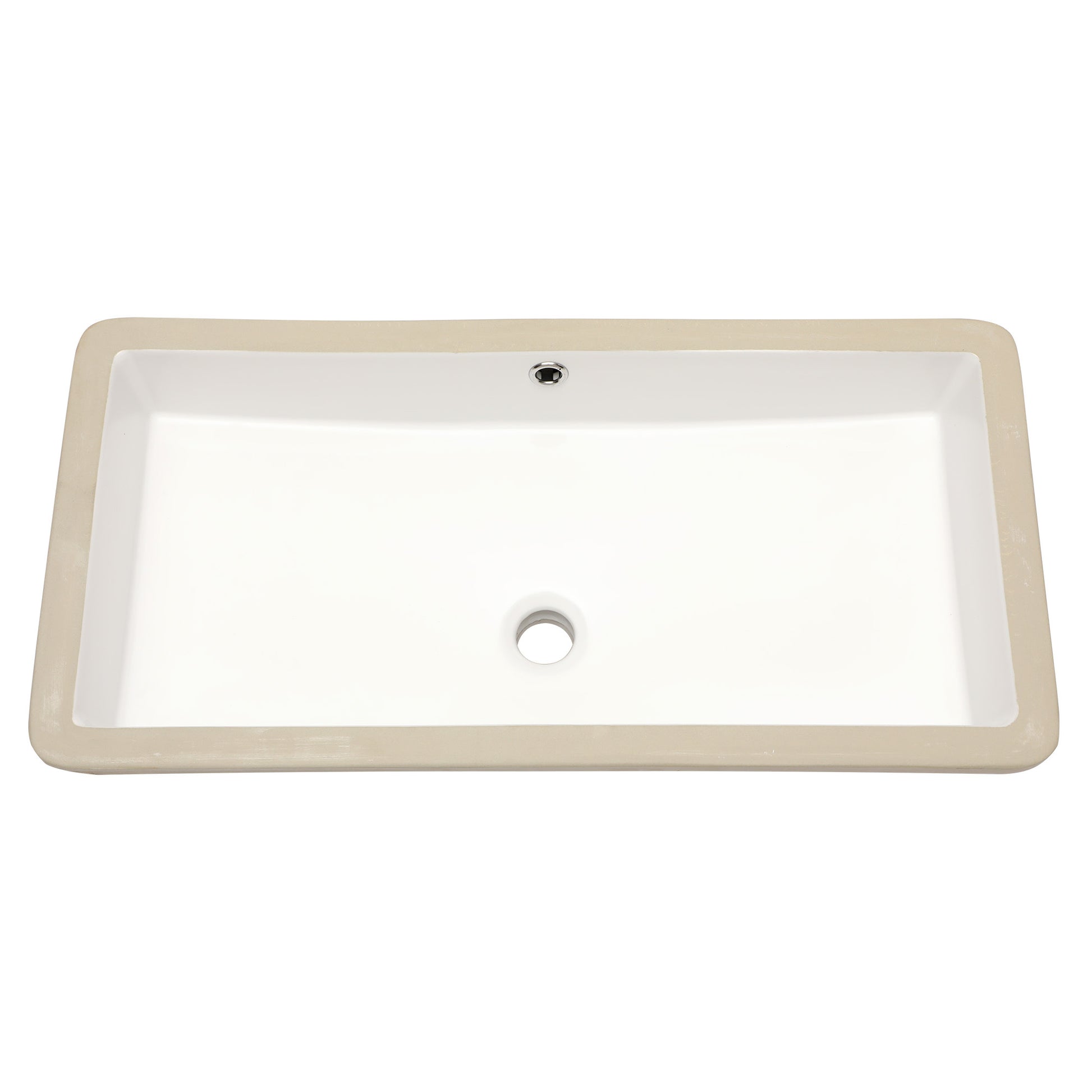 28"x14" White Ceramic Rectangular Undermount Bathroom white-ceramic
