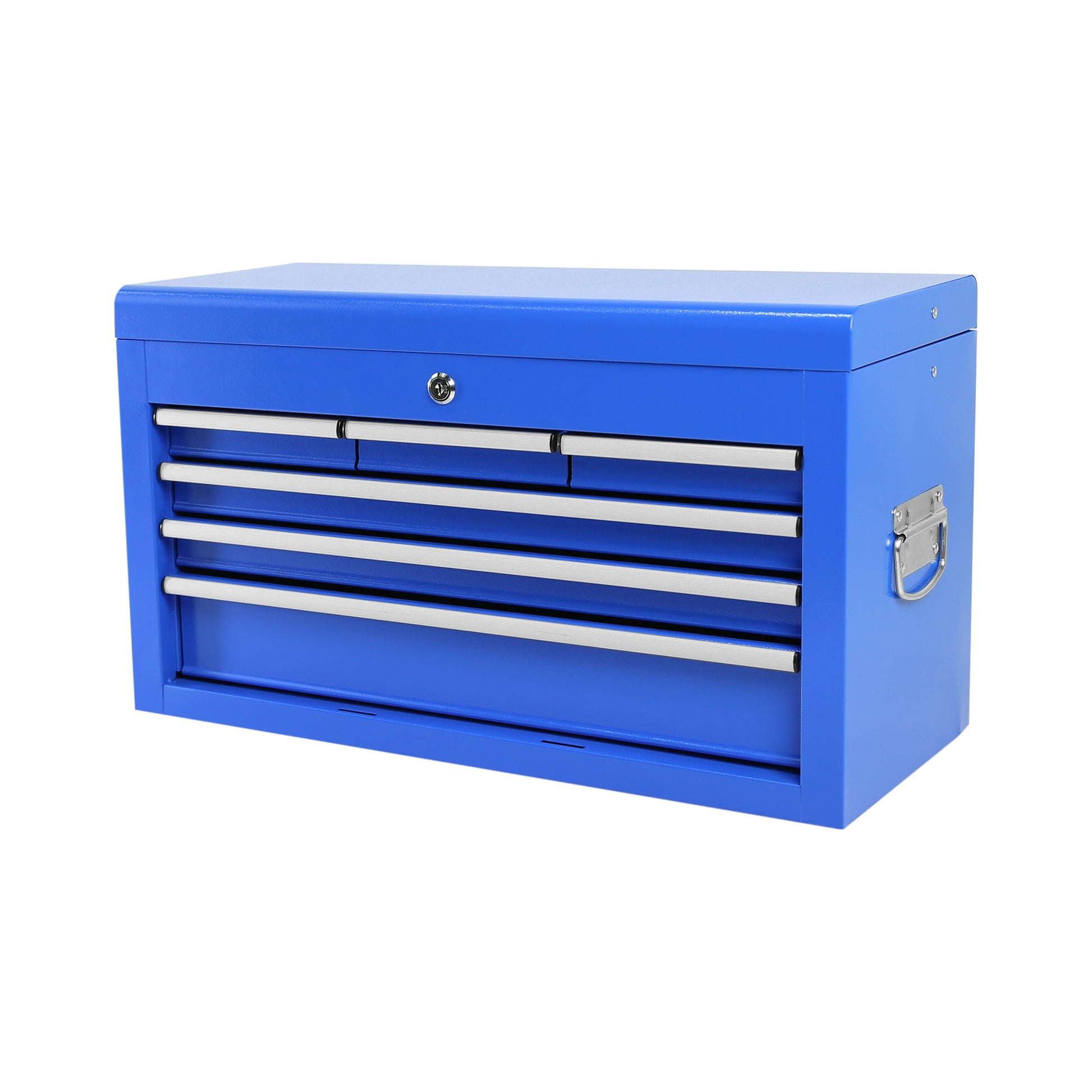 Rolling Tool Chest With Wheels And 8 Drawers, Detachable Large Tool Cabinet With Lock For Garage, Locking Mechanic Tool Cart With Black Liner For Warehouse, Workshop, High Capacity Blue Steel