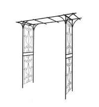 Metal Garden Arch L80.3'' X W20.47'' X H81.1'' Climbing Plants Support Rose Arch Outdoor Black Black Iron