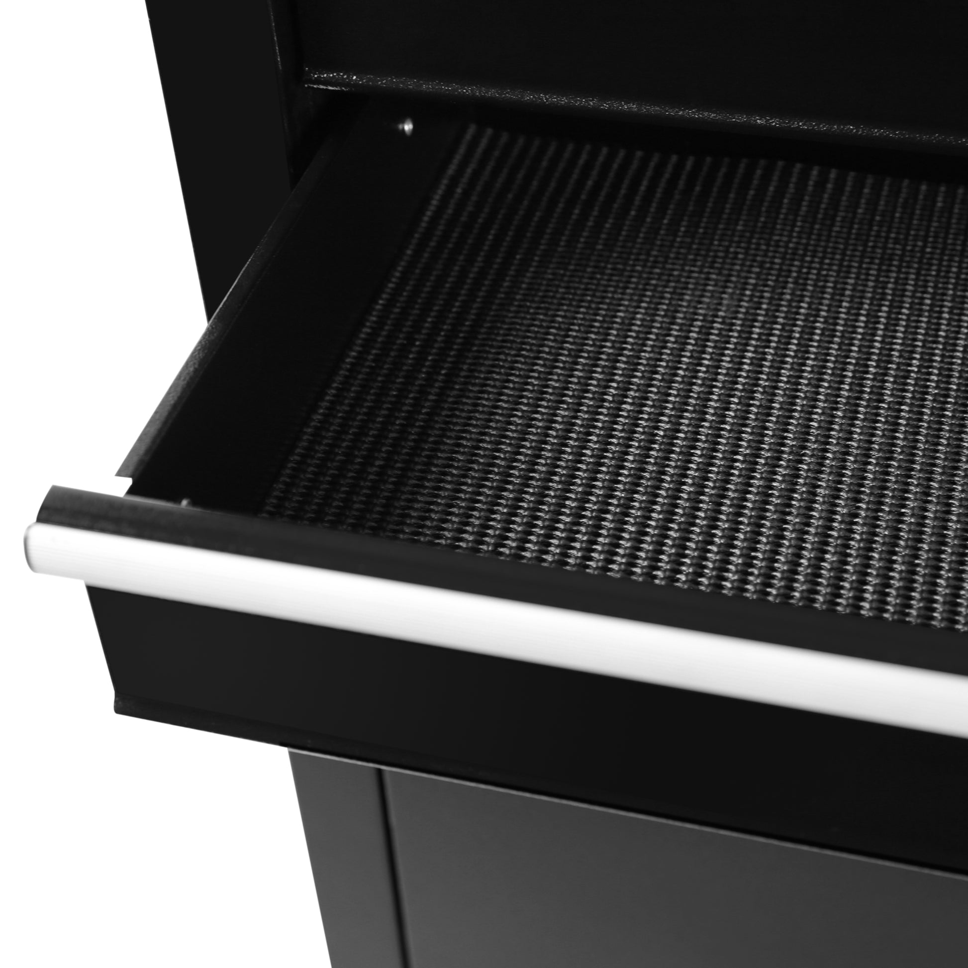 8 Drawer Rolling Tool Chest With Wheels, Large Tool Cabinet With Drawers, Mobile Steel Tool Storage Organizer With Lock&Liner For Warehouse, Workshop, Black Black Steel