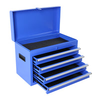 5 Drawer Rolling Tool Chest, High Capacity Tool Storage Cabinet W Lockable Wheels, Adjustable Shelf & Anti Slip Liner, Detachable Tool Box Organizer, Rolling Tool Cabinet Blue Steel