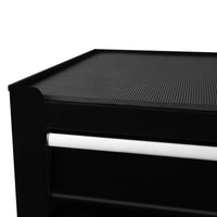 8 Drawer Rolling Tool Chest With Wheels, Large Tool Cabinet With Drawers, Mobile Steel Tool Storage Organizer With Lock&Liner For Warehouse, Workshop, Black Black Steel