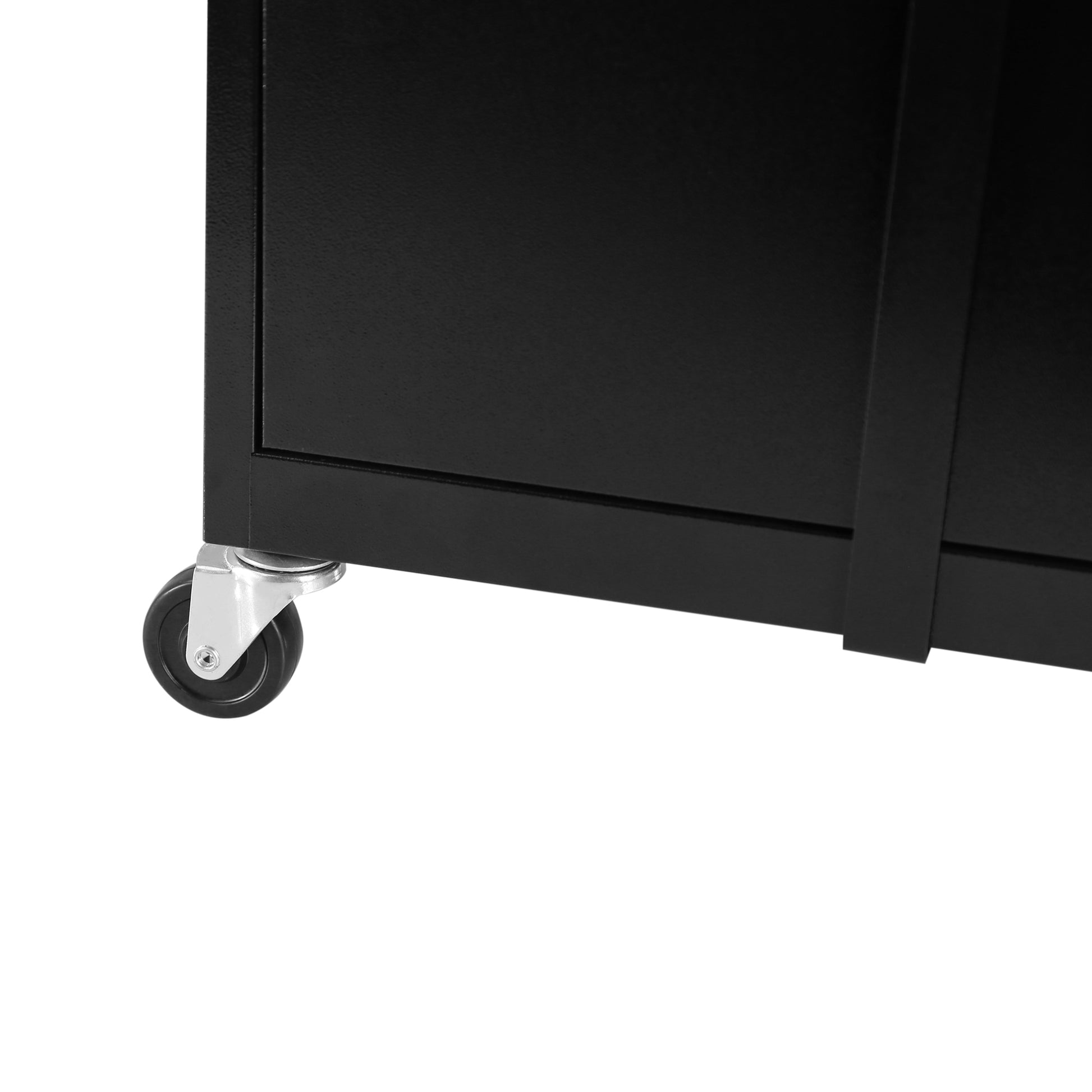 Rolling Garage Workshop Organizer Detachable 5 Drawer Tool Chest With Large Storage Cabinet And Adjustable Shelf, Black Black Steel