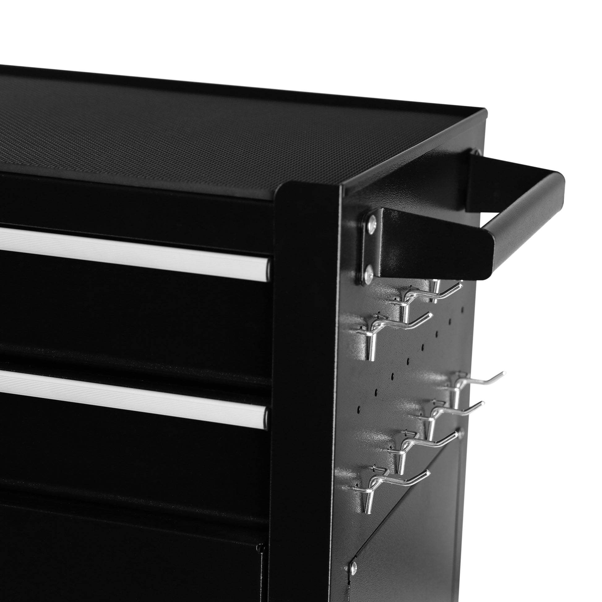 8 Drawer Rolling Tool Chest With Wheels, Large Tool Cabinet With Drawers, Mobile Steel Tool Storage Organizer With Lock&Liner For Warehouse, Workshop, Black Black Steel