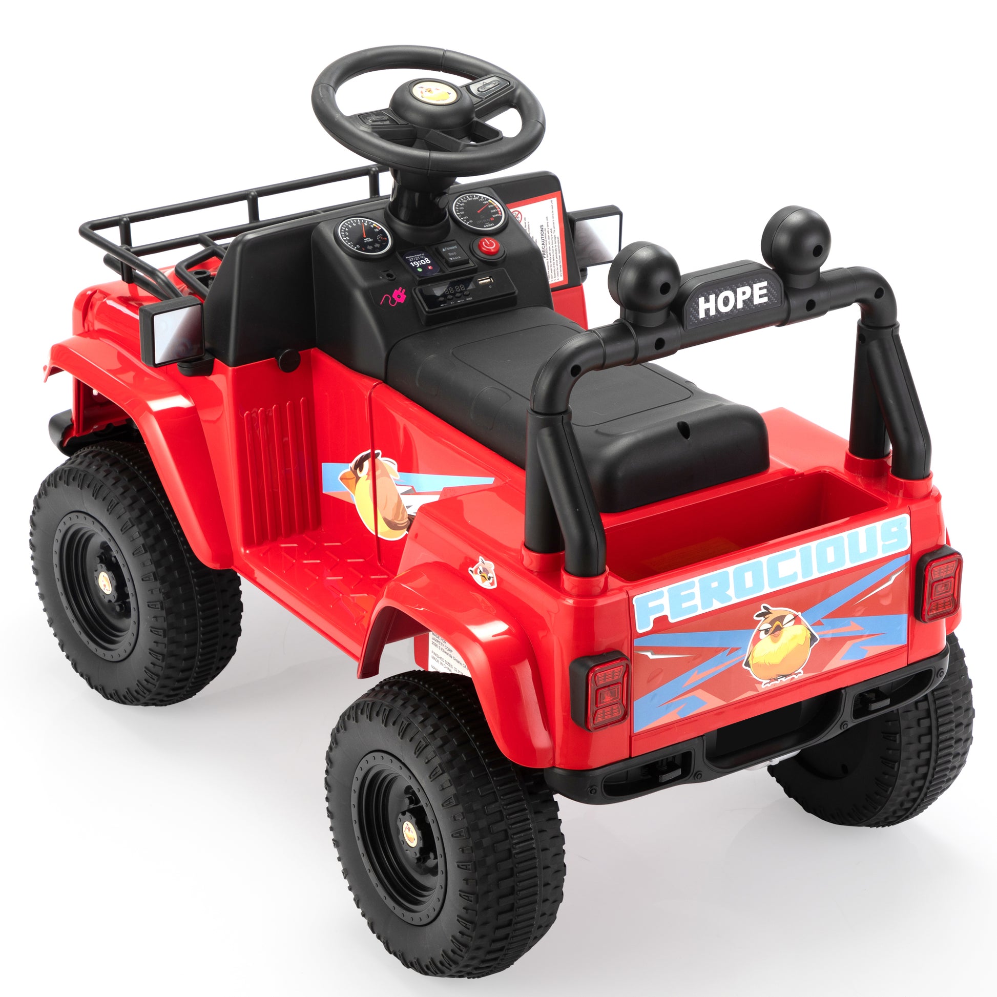 Red Little Bird Jeep Red Black Polypropylene