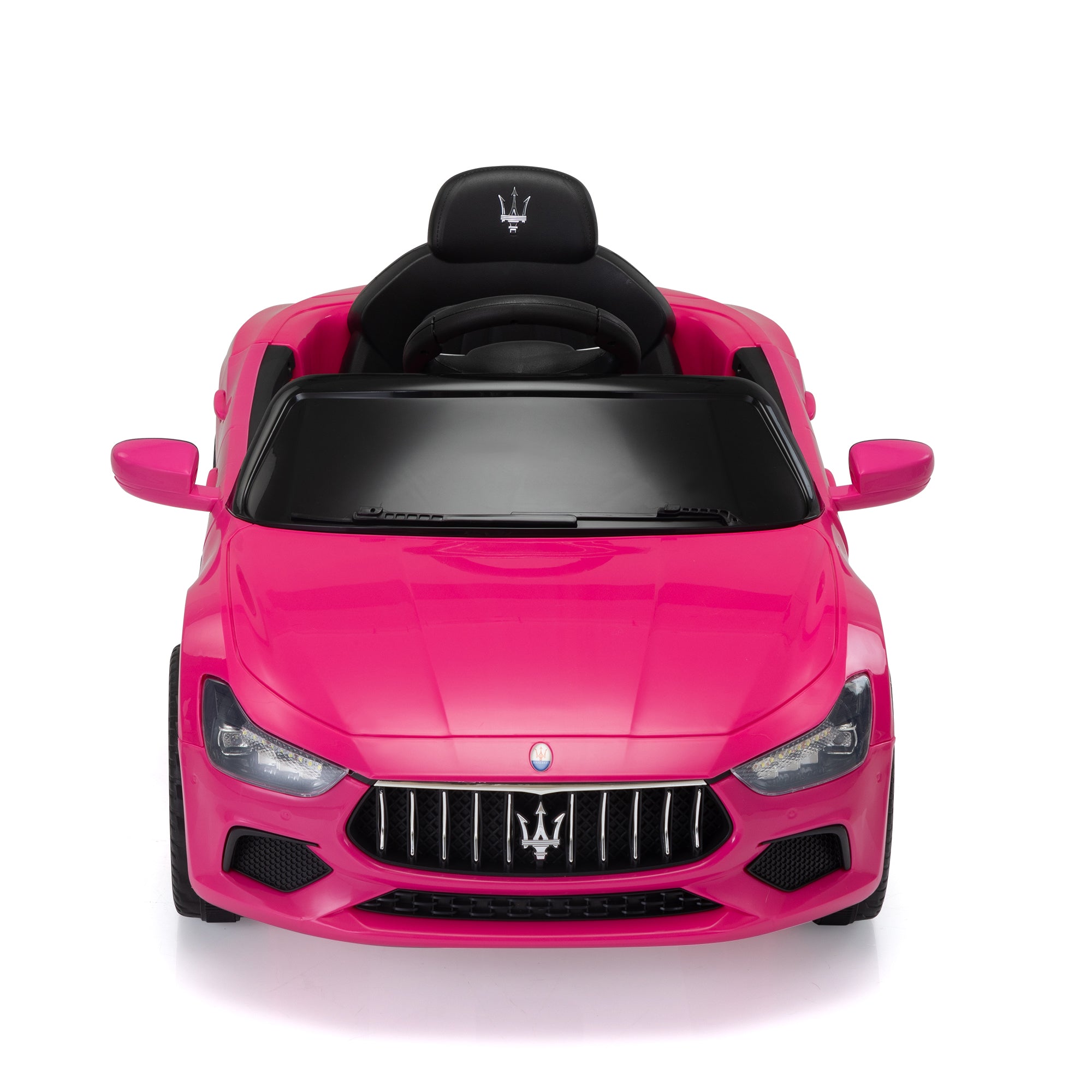 Maserati Ghibli Licensed 12V Kids Ride On Car With Remote Control, Music And Lights, Pink Pink Polypropylene