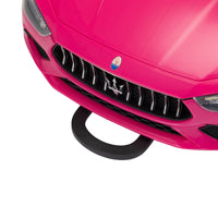 Maserati Ghibli Licensed 12V Kids Ride On Car With Remote Control, Music And Lights, Pink Pink Polypropylene