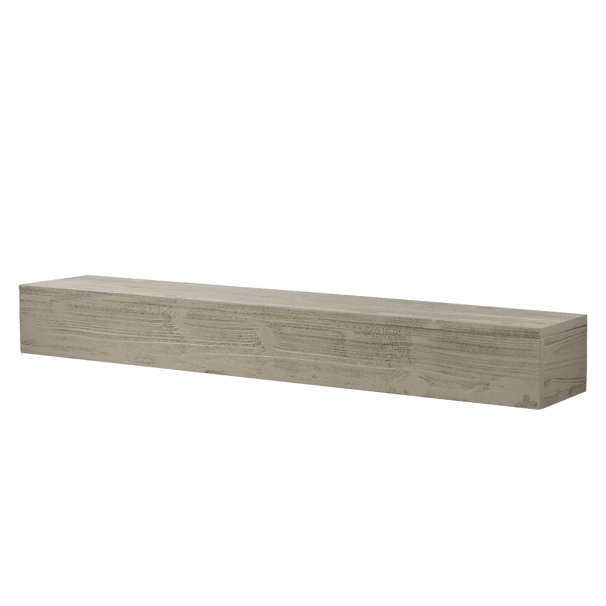 72" Rustic Wood Fireplace Mantel,Wall Mounted & Floating Shelf For Home Decor Gray Solid Wood