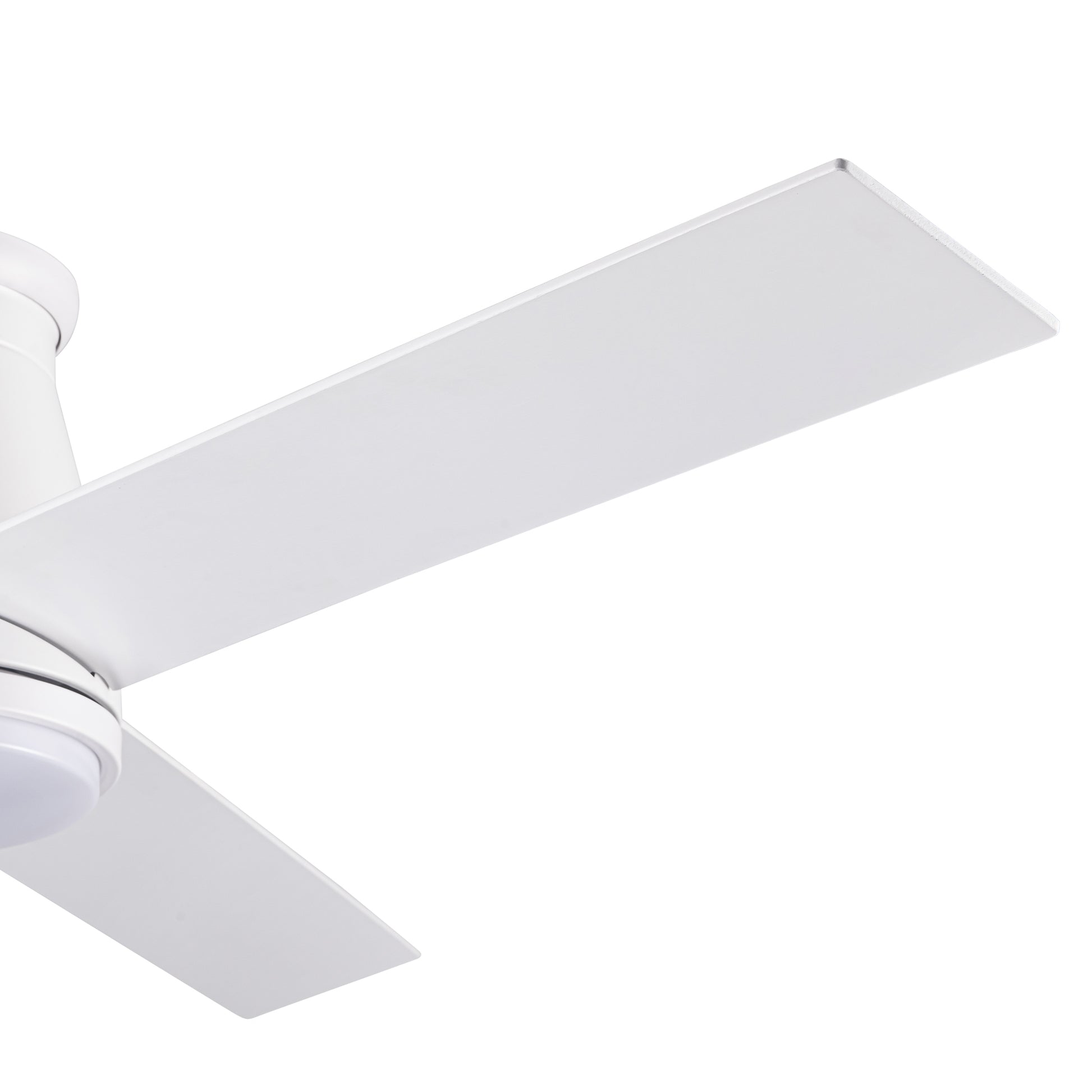 48" White Blades Lowe Profile Ceiling Fans With Light White American Traditional,Modern Plywood