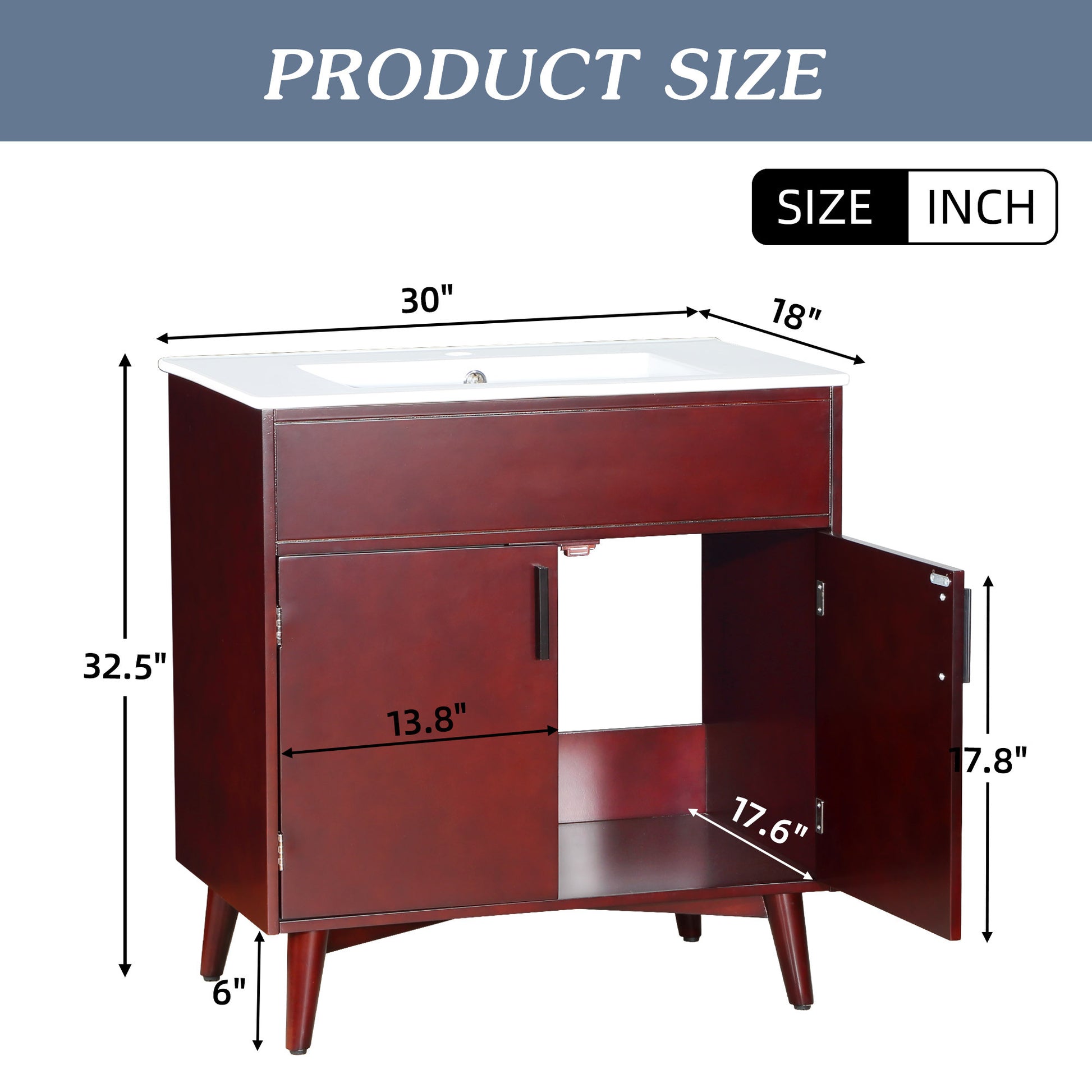 Bathroom Vanity Set With Sink, Combo Cabinet, Bathroom Storage Cabinet Espresso Solid Wood