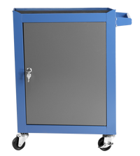 Rolling Garage Workshop Tool Organizer: Detachable 3 Drawer Tool Chest With Large Storage Cabinet And Adjustable Shelf Blue Steel