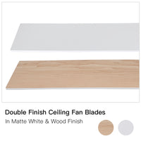 48" White Blades Lowe Profile Ceiling Fans With Light White American Traditional,Modern Plywood