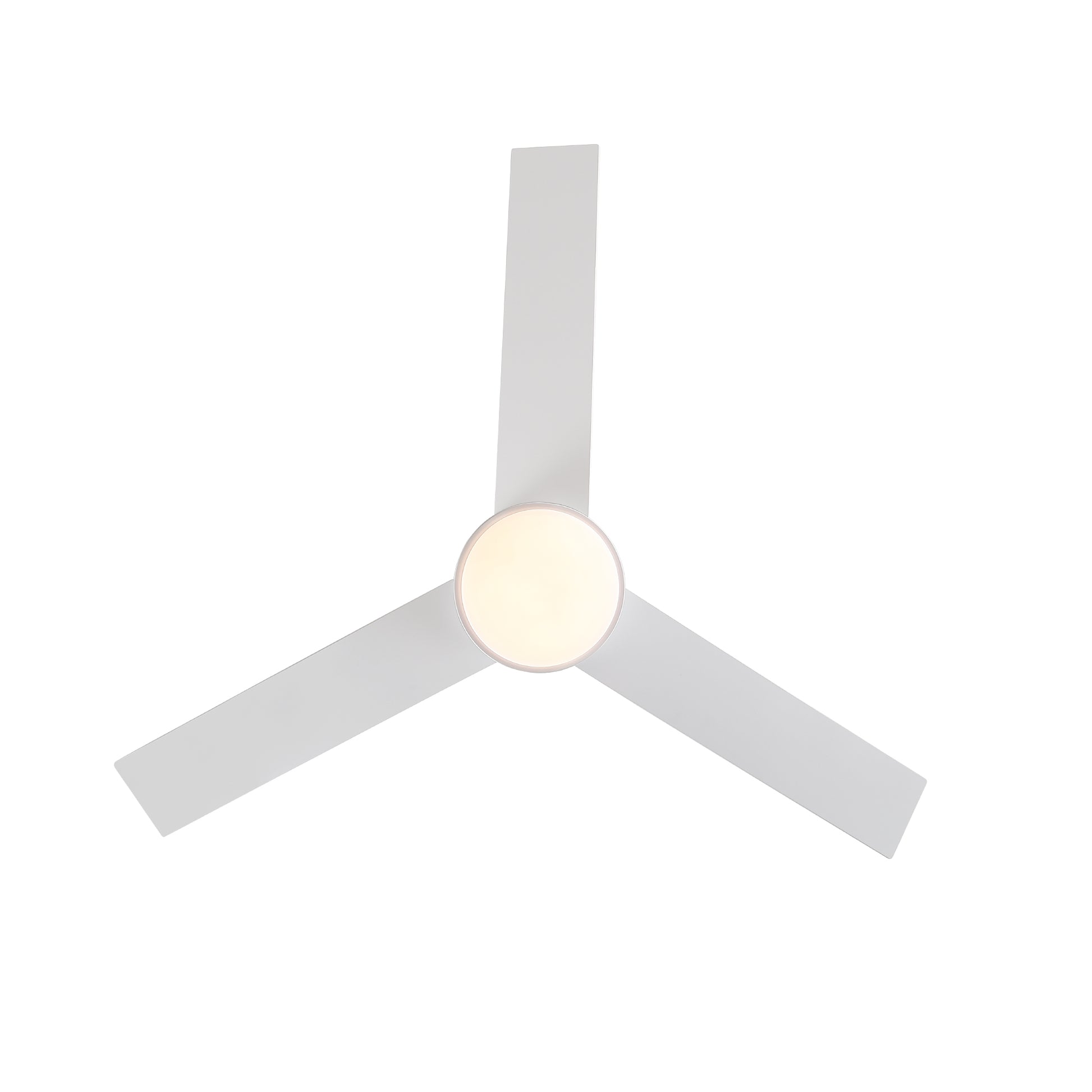 48" White Blades Lowe Profile Ceiling Fans With Light White American Traditional,Modern Plywood