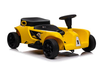 24V Electric Drifting Go Kart For Kids, Electric Ride On Toy W 85W*2 Motors, 8Mph Max Speed, Safety Belt, Music, Horn, Usb Yellow Abs