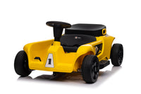 24V Electric Drifting Go Kart For Kids, Electric Ride On Toy W 85W*2 Motors, 8Mph Max Speed, Safety Belt, Music, Horn, Usb Yellow Abs